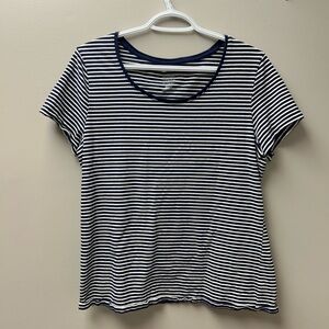 George Blue and White Striped T‎ Shirt